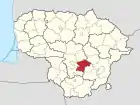 Lagekarte von Kaišiadorių rajono savivaldybė