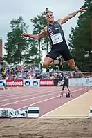 Kristian  Bäck erreichte mit seinen 7,61 m nicht das Finale