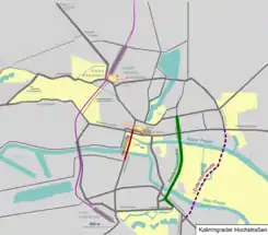 Das neue Stadtzentrum entwickelte sich am Nordbahnhof, am Ploschtschad Pobedy Platz des Sieges