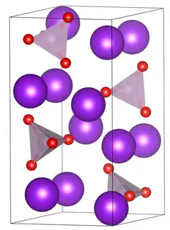 Elementarzelle von Kaliumphosphat.