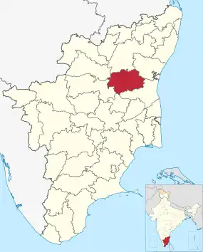 Positionskarte des Distrikts Kallakurichi