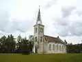 Lutherische Kirche von Kalupe (Gemeinde Rožkalni), erbaut von 1935 bis 1940