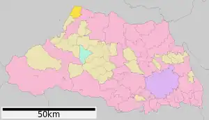 Lage Kamisatos in der Präfektur