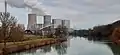 Ende des Kanals am Kraftwerk Westfalen in Hamm-Schmehausen