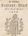 Darstellung im Kantons-Blatt von 1806