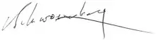 Unterschrift von Karel Schwarzenberg