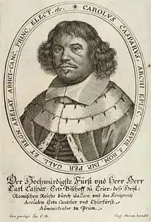 Karl Kaspar von der Leyen, Darstellung aus einem Krönungsdiarium aus dem Jahre 1658