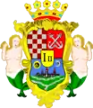 Zwei Meerfrauen als Schildhalter im Wappen von Karlovac