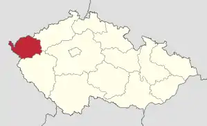 Lage von Karlovarský kraj   in Tschechien (anklickbare Karte)