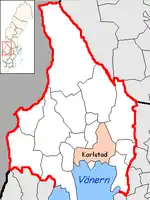 Lage der Gemeinde Karlstad