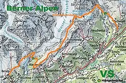 Wegverlauf.