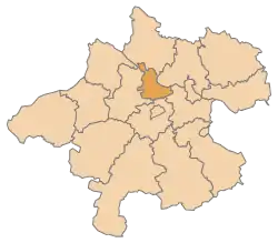 Lage des Bezirks Bezirk Eferding im Bundesland Oberösterreich (anklickbare Karte)