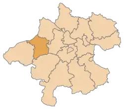 Lage des Bezirks Bezirk Ried im Innkreis im Bundesland Oberösterreich (anklickbare Karte)