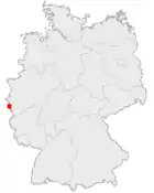 Lage der kreisfreien Stadt Aachen in Deutschland