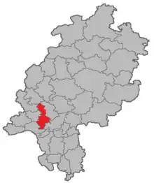 Lage des Amtsgerichtsbezirks Königstein in Hessen