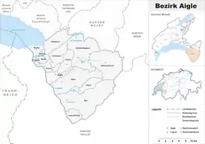Karte von District d’Aigle (2008)