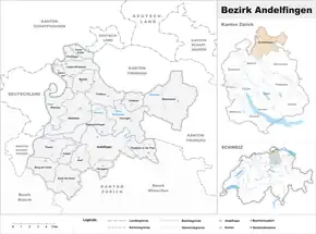 Karte von Bezirk Andelfingen