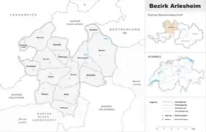 Karte von Bezirk Arlesheim