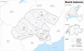 Karte von District d'Aubonne