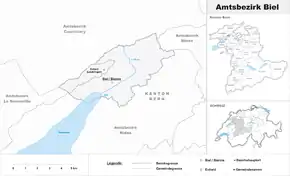 Karte von Amtsbezirk Biel