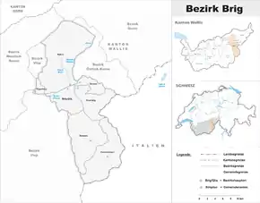 Karte von Bezirk Brigfrz. District de Brigue