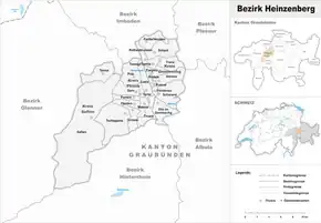 Karte von Bezirk Heinzenberg