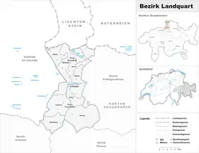 Karte von Bezirk Landquart