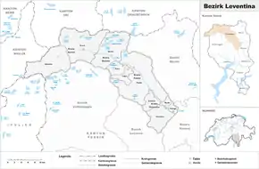 Karte von Bezirk Leventina
