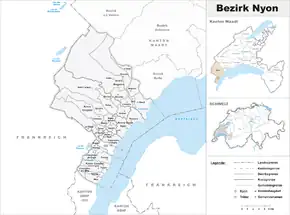 Karte von District de Nyon