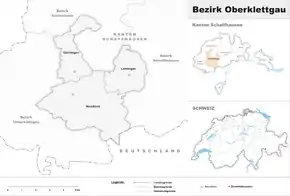 Karte von Bezirk Oberklettgau