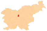 Karte von Slowenien, Position von Domžale hervorgehoben