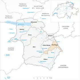 Karte von Bad Ragaz