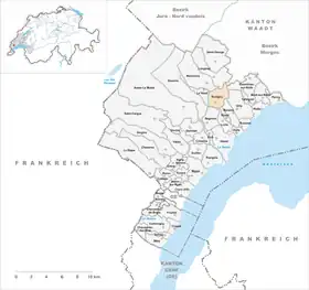 Karte von Burtigny