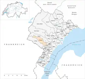 Karte von Chéserex
