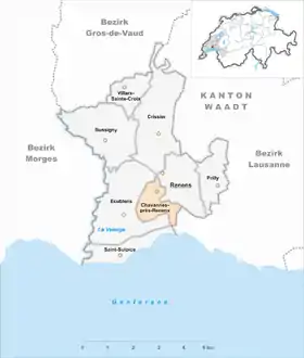 Karte von Chavannes-près-Renens