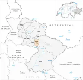 Karte von Conters im Prättigau