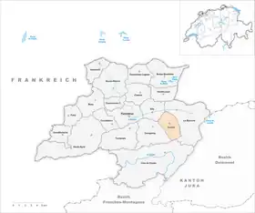 Karte von Cornol