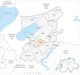 Karte von Cressier