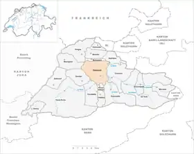 Karte von DelsbergDelémont