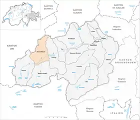 Karte von Disentis/Mustér