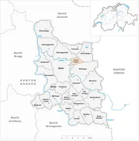 Karte von Ennetbaden