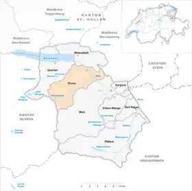 Karte von Flums
