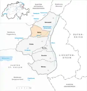 Karte von Gams