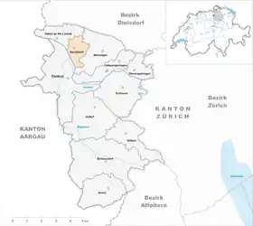 Karte von Geroldswil
