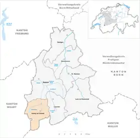 Karte von Gsteig bei Gstaad