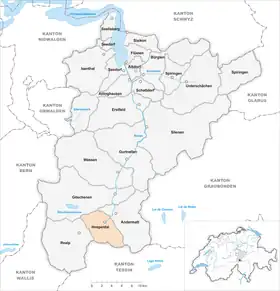 Karte von Hospental