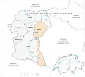 Karte von Hundwil