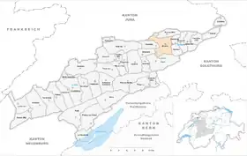 Karte von Moutier