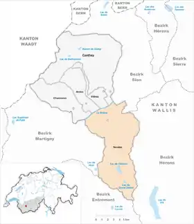 Karte von Nendaz