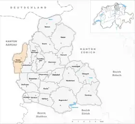 Karte von Niederweningen